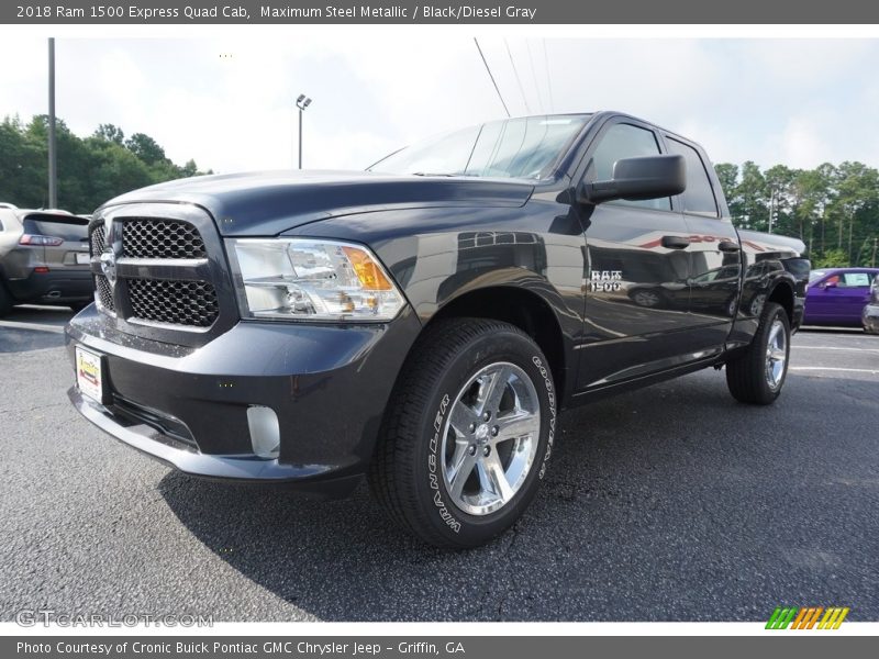 Maximum Steel Metallic / Black/Diesel Gray 2018 Ram 1500 Express Quad Cab