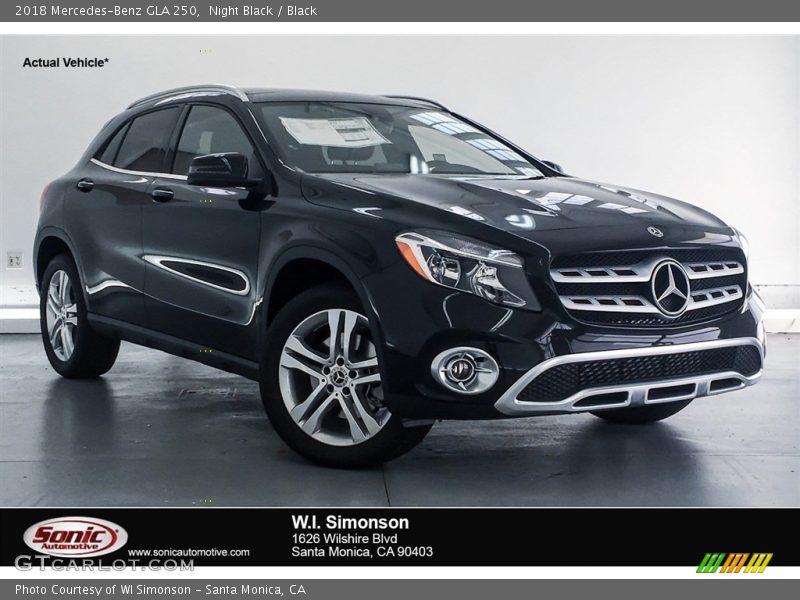 Night Black / Black 2018 Mercedes-Benz GLA 250