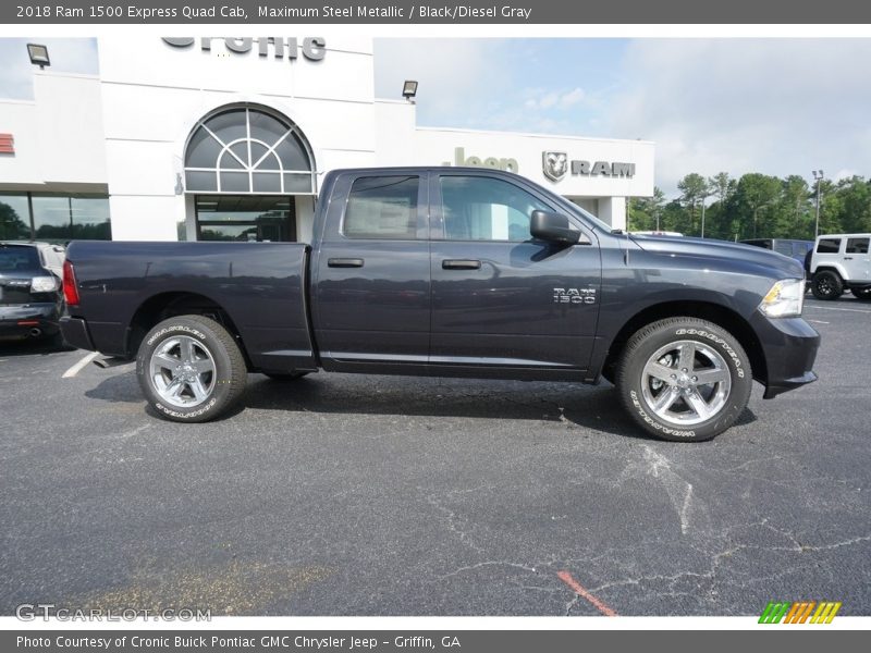 Maximum Steel Metallic / Black/Diesel Gray 2018 Ram 1500 Express Quad Cab