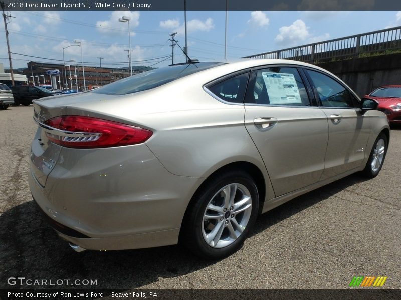 White Gold / Ebony 2018 Ford Fusion Hybrid SE