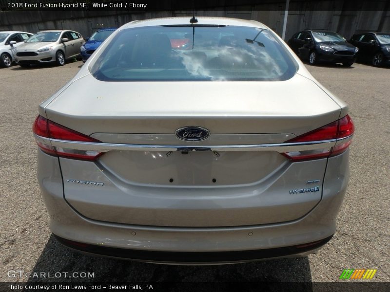 White Gold / Ebony 2018 Ford Fusion Hybrid SE