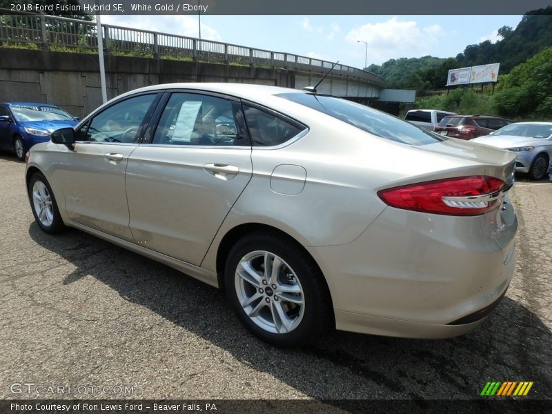 White Gold / Ebony 2018 Ford Fusion Hybrid SE