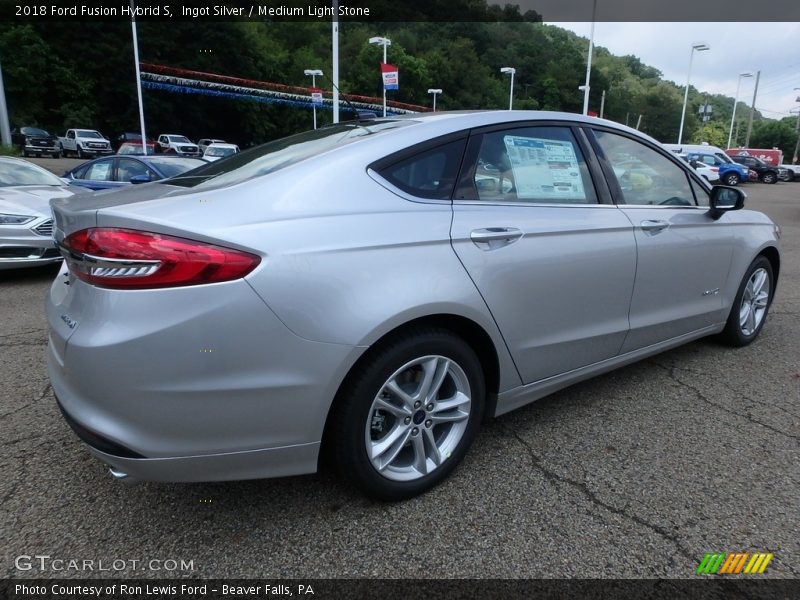 Ingot Silver / Medium Light Stone 2018 Ford Fusion Hybrid S