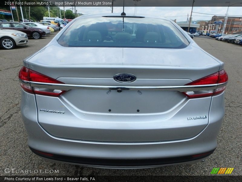 Ingot Silver / Medium Light Stone 2018 Ford Fusion Hybrid S