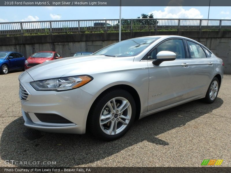 Ingot Silver / Medium Light Stone 2018 Ford Fusion Hybrid S