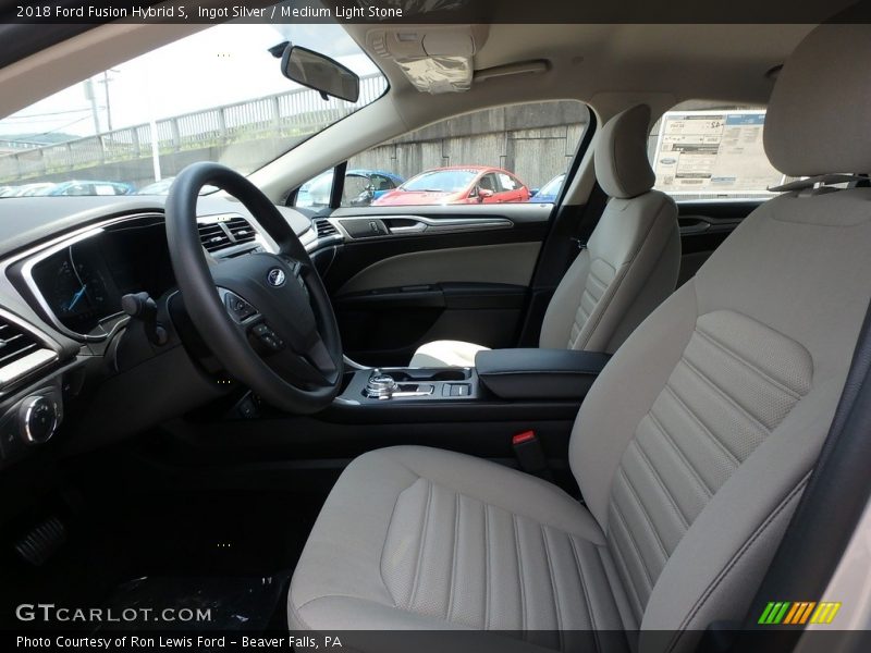 Ingot Silver / Medium Light Stone 2018 Ford Fusion Hybrid S