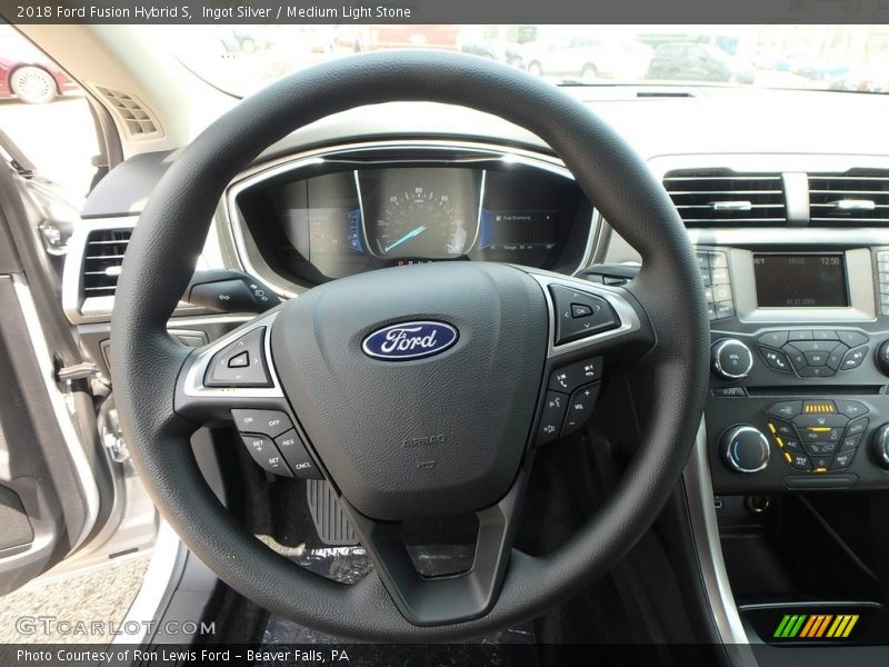 Ingot Silver / Medium Light Stone 2018 Ford Fusion Hybrid S