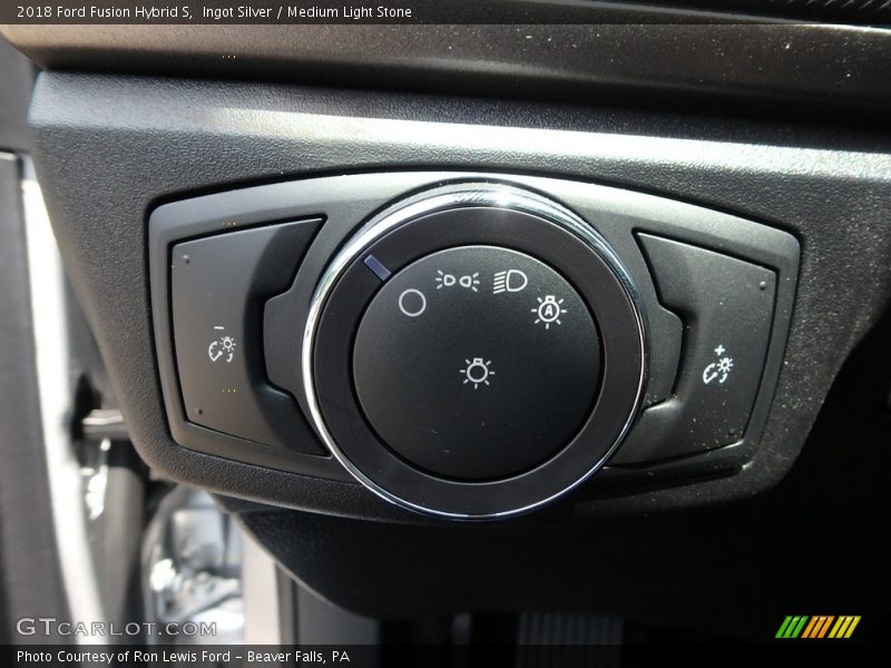 Ingot Silver / Medium Light Stone 2018 Ford Fusion Hybrid S