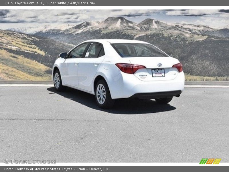 Super White / Ash/Dark Gray 2019 Toyota Corolla LE