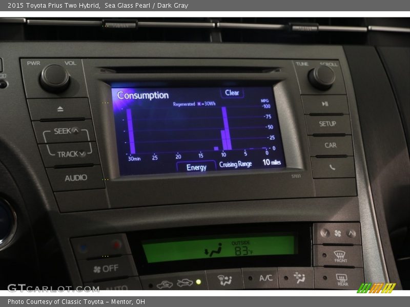 Sea Glass Pearl / Dark Gray 2015 Toyota Prius Two Hybrid