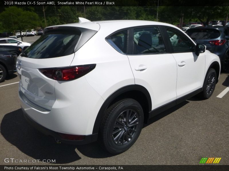 Snowflake White Pearl Mica / Black 2018 Mazda CX-5 Sport AWD