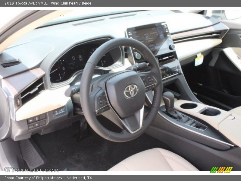 Wind Chill Pearl / Beige 2019 Toyota Avalon XLE