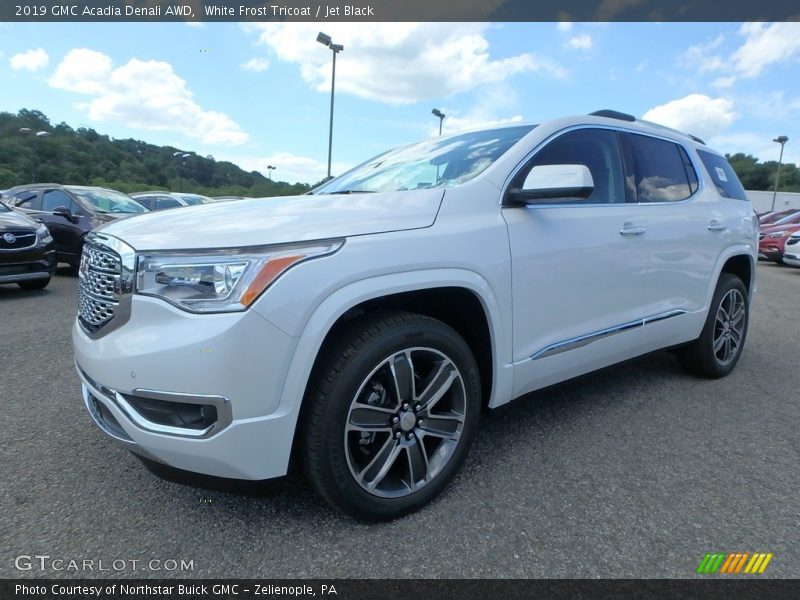 White Frost Tricoat / Jet Black 2019 GMC Acadia Denali AWD