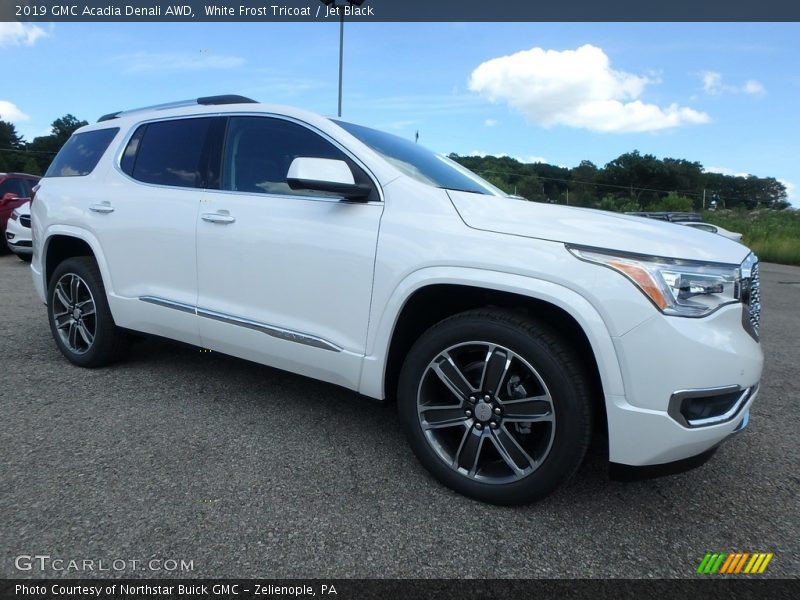 White Frost Tricoat / Jet Black 2019 GMC Acadia Denali AWD