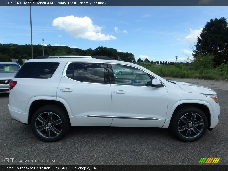 White Frost Tricoat / Jet Black 2019 GMC Acadia Denali AWD