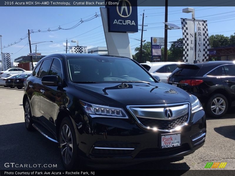 Crystal Black Pearl / Ebony 2016 Acura MDX SH-AWD Technology