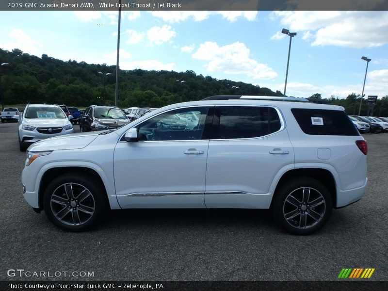 White Frost Tricoat / Jet Black 2019 GMC Acadia Denali AWD