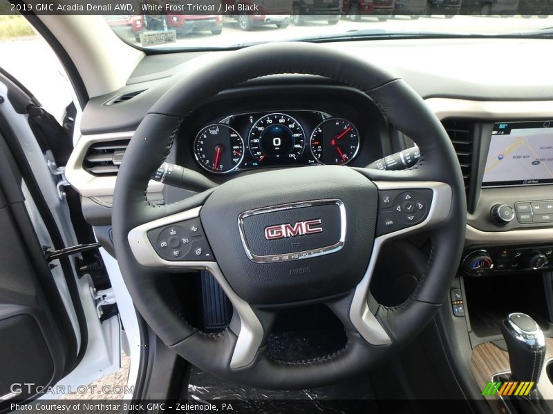 White Frost Tricoat / Jet Black 2019 GMC Acadia Denali AWD