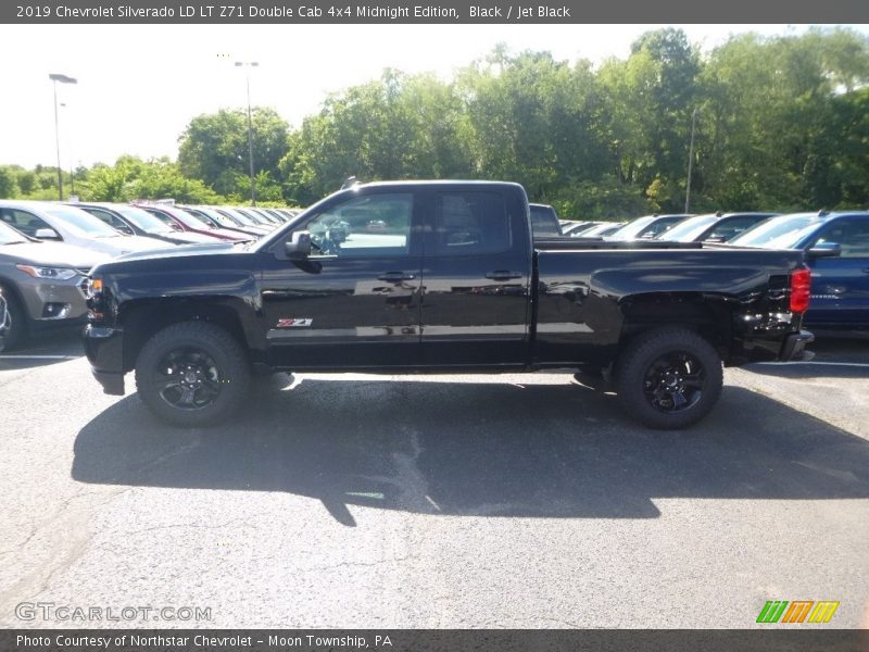Black / Jet Black 2019 Chevrolet Silverado LD LT Z71 Double Cab 4x4 Midnight Edition