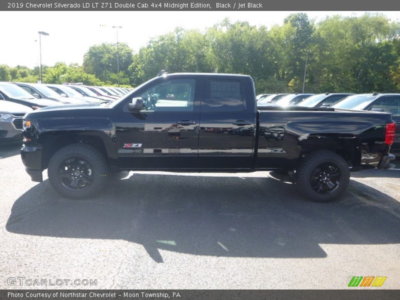 Black / Jet Black 2019 Chevrolet Silverado LD LT Z71 Double Cab 4x4 Midnight Edition