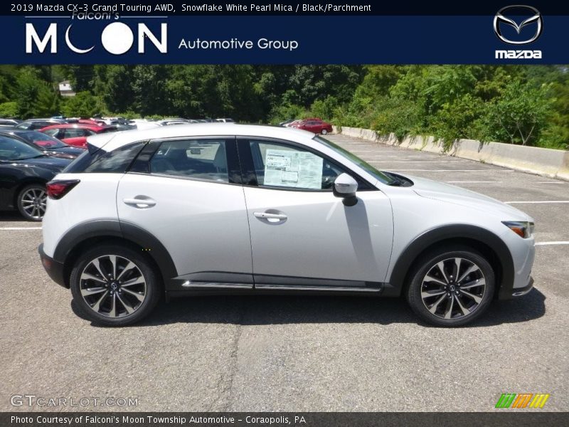 Snowflake White Pearl Mica / Black/Parchment 2019 Mazda CX-3 Grand Touring AWD