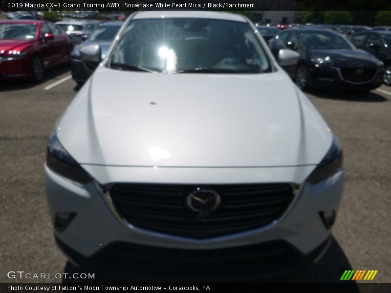 Snowflake White Pearl Mica / Black/Parchment 2019 Mazda CX-3 Grand Touring AWD