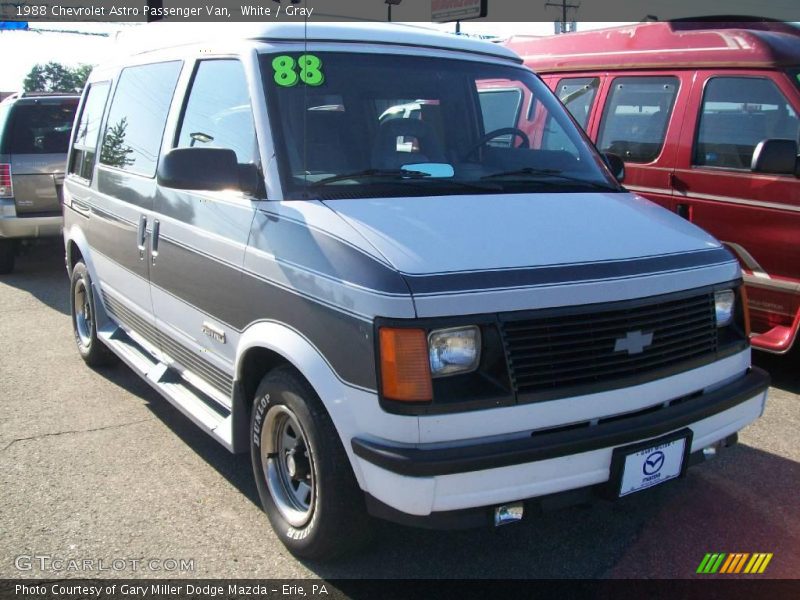 White / Gray 1988 Chevrolet Astro Passenger Van