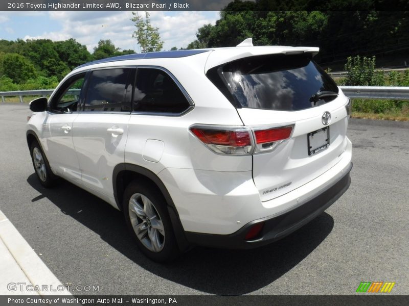 Blizzard Pearl / Black 2016 Toyota Highlander Limited AWD