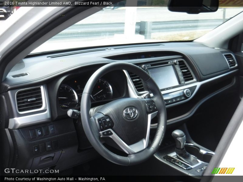 Blizzard Pearl / Black 2016 Toyota Highlander Limited AWD