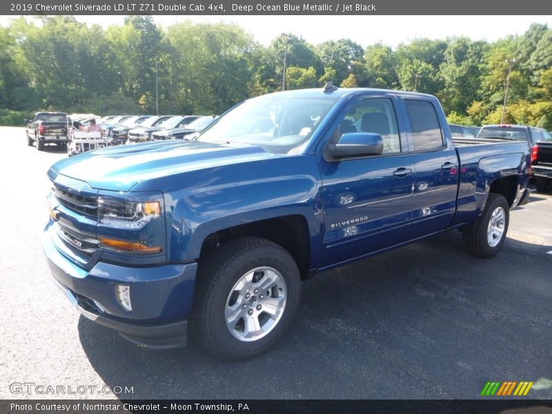 Deep Ocean Blue Metallic / Jet Black 2019 Chevrolet Silverado LD LT Z71 Double Cab 4x4