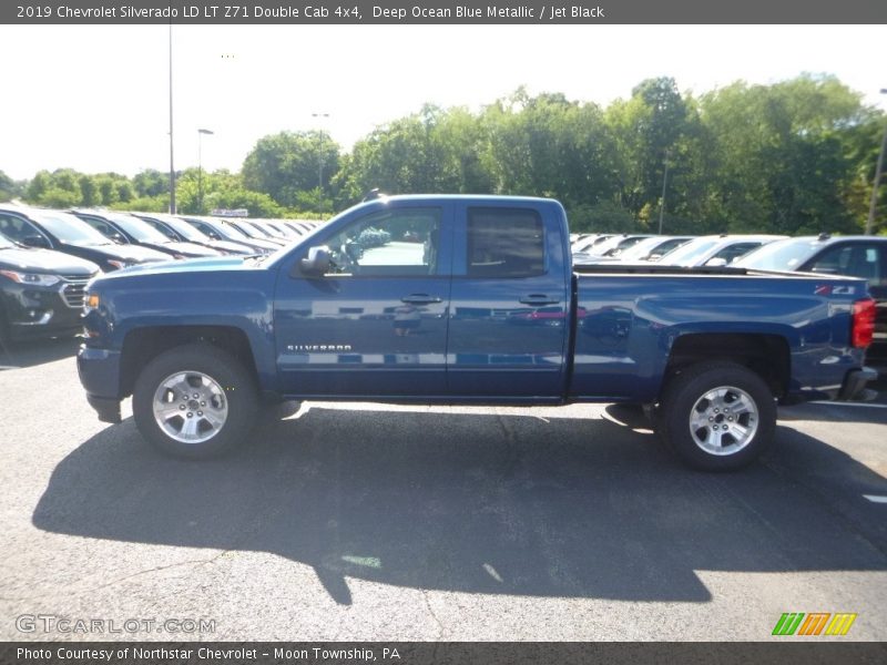 Deep Ocean Blue Metallic / Jet Black 2019 Chevrolet Silverado LD LT Z71 Double Cab 4x4