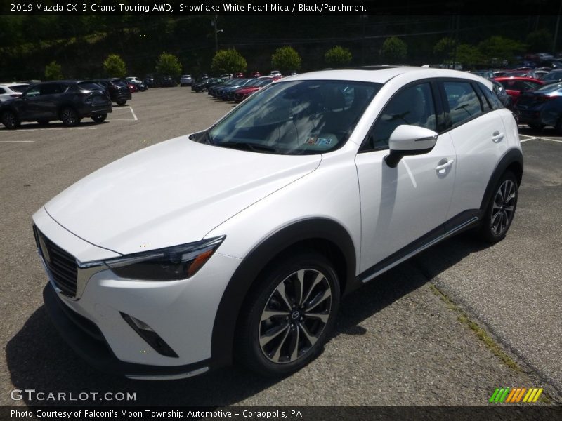 Snowflake White Pearl Mica / Black/Parchment 2019 Mazda CX-3 Grand Touring AWD