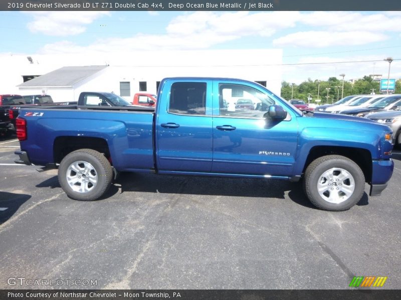 Deep Ocean Blue Metallic / Jet Black 2019 Chevrolet Silverado LD LT Z71 Double Cab 4x4