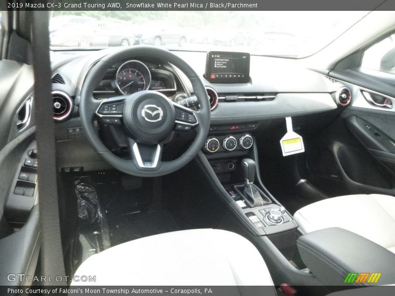 Snowflake White Pearl Mica / Black/Parchment 2019 Mazda CX-3 Grand Touring AWD