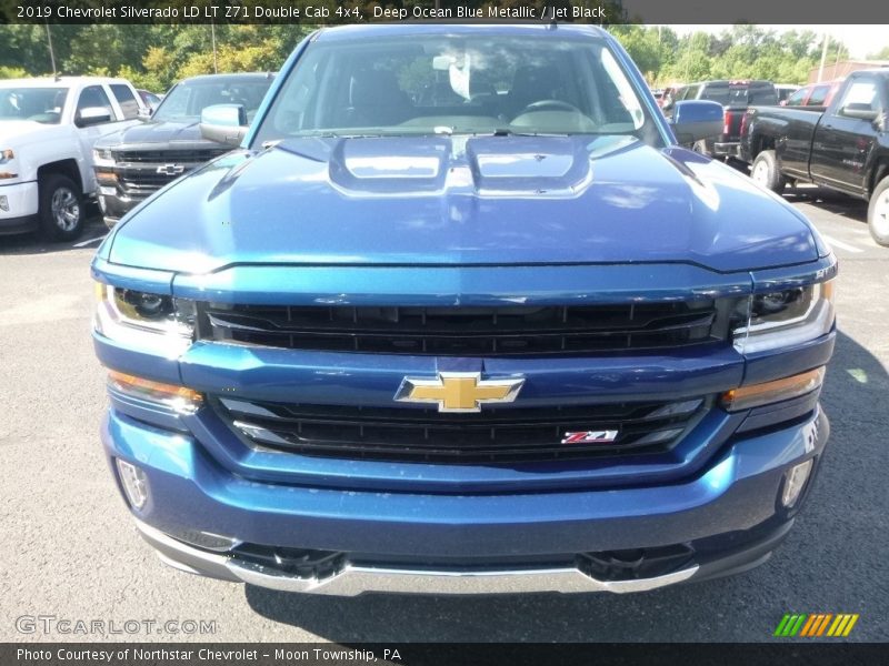 Deep Ocean Blue Metallic / Jet Black 2019 Chevrolet Silverado LD LT Z71 Double Cab 4x4