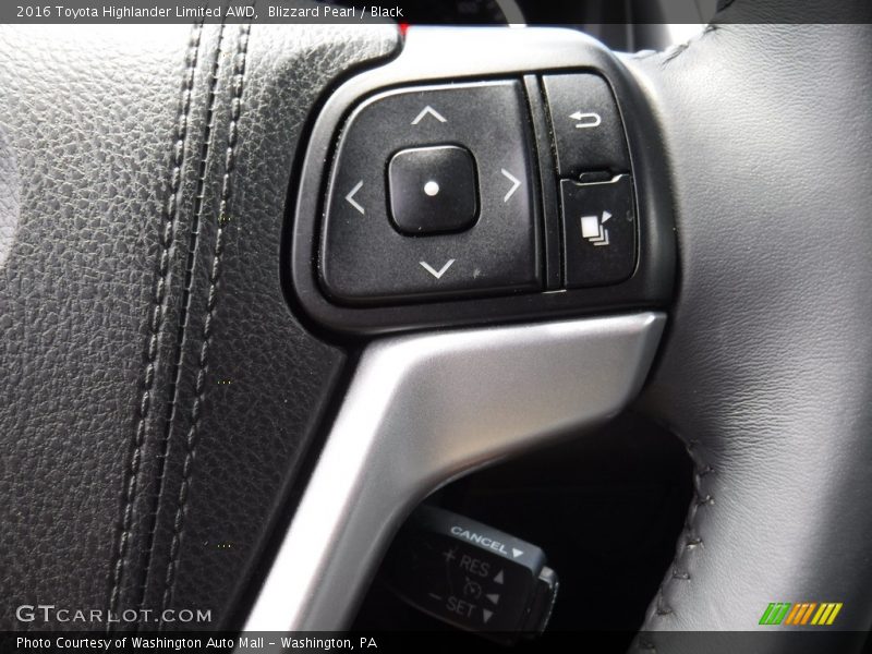 Blizzard Pearl / Black 2016 Toyota Highlander Limited AWD