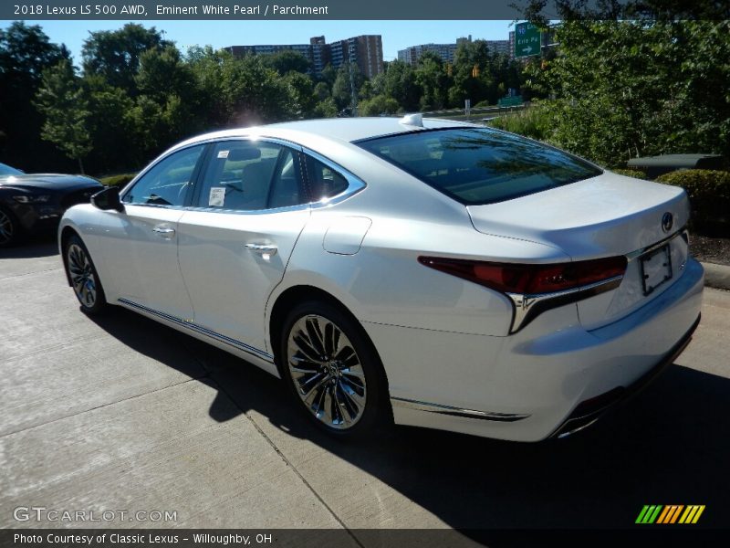 Eminent White Pearl / Parchment 2018 Lexus LS 500 AWD