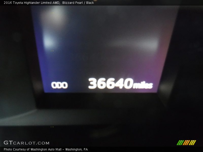 Blizzard Pearl / Black 2016 Toyota Highlander Limited AWD