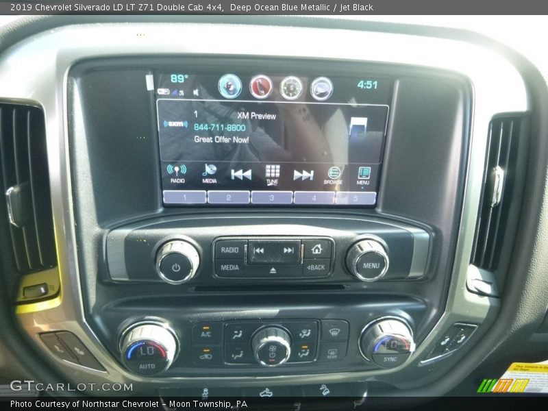 Deep Ocean Blue Metallic / Jet Black 2019 Chevrolet Silverado LD LT Z71 Double Cab 4x4