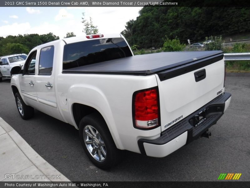 White Diamond Tricoat / Cocoa/Light Cashmere 2013 GMC Sierra 1500 Denali Crew Cab AWD