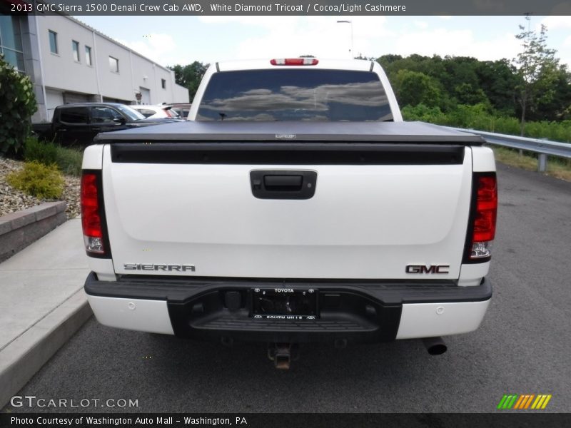 White Diamond Tricoat / Cocoa/Light Cashmere 2013 GMC Sierra 1500 Denali Crew Cab AWD