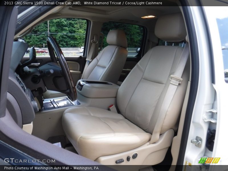 White Diamond Tricoat / Cocoa/Light Cashmere 2013 GMC Sierra 1500 Denali Crew Cab AWD
