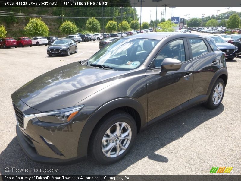 Titanium Flash Mica / Black 2019 Mazda CX-3 Sport AWD