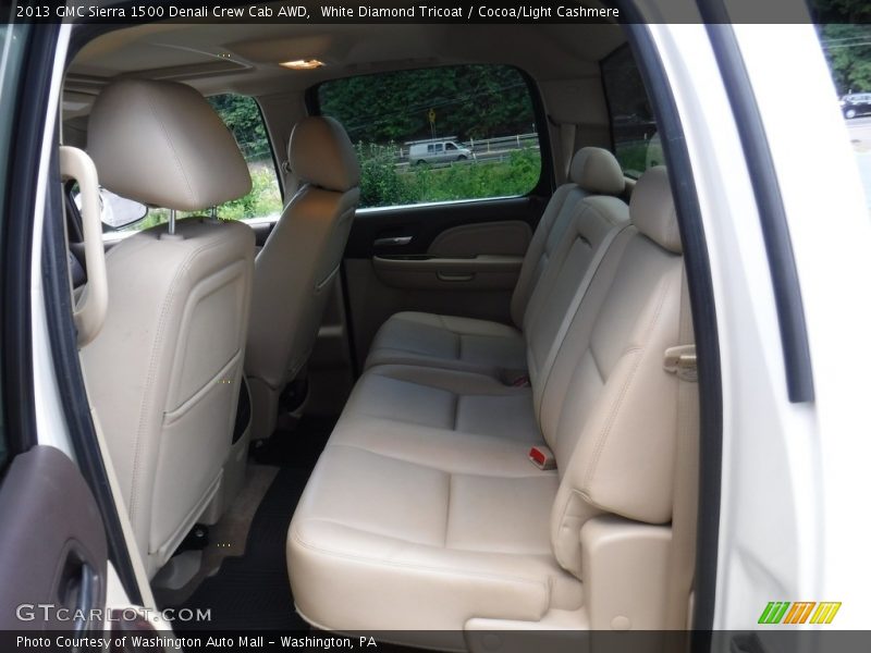 White Diamond Tricoat / Cocoa/Light Cashmere 2013 GMC Sierra 1500 Denali Crew Cab AWD