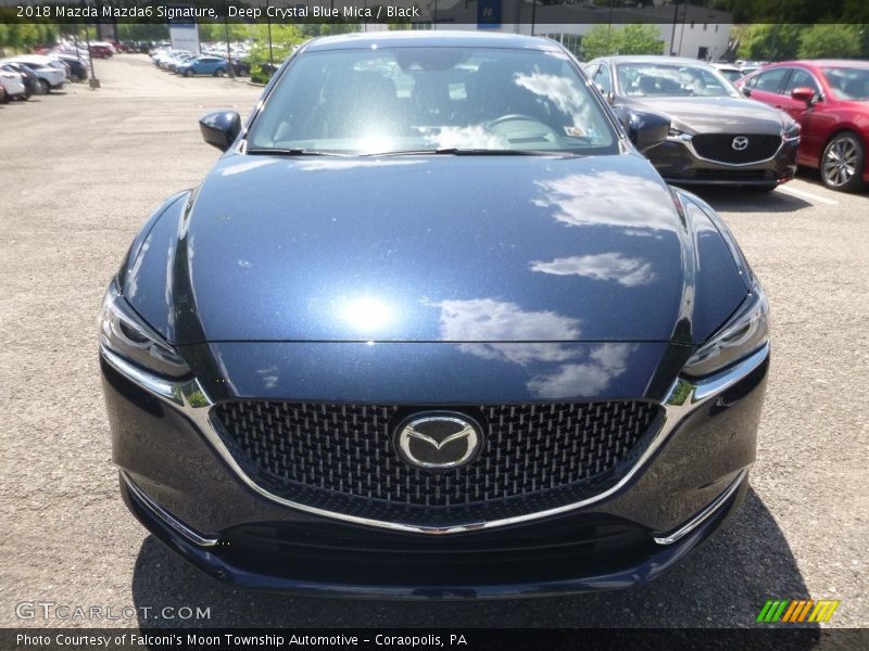 Deep Crystal Blue Mica / Black 2018 Mazda Mazda6 Signature