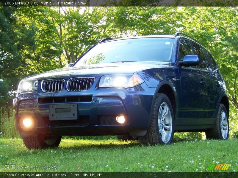 Mystic Blue Metallic / Grey 2006 BMW X3 3.0i