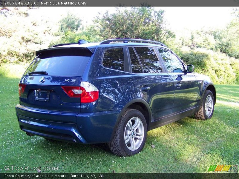 Mystic Blue Metallic / Grey 2006 BMW X3 3.0i