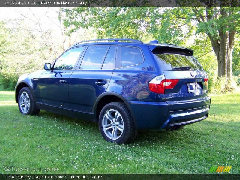 Mystic Blue Metallic / Grey 2006 BMW X3 3.0i