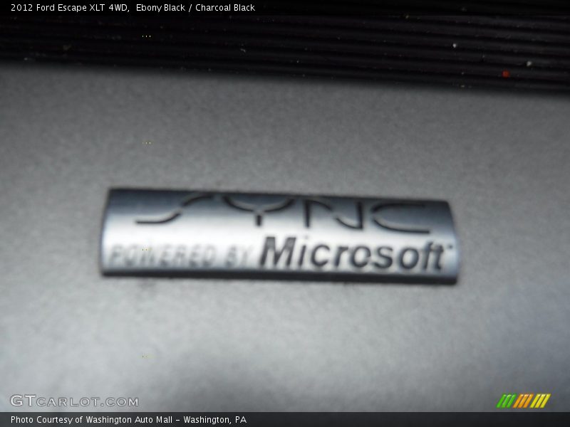 Ebony Black / Charcoal Black 2012 Ford Escape XLT 4WD