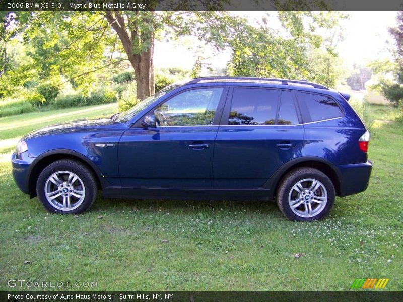 Mystic Blue Metallic / Grey 2006 BMW X3 3.0i